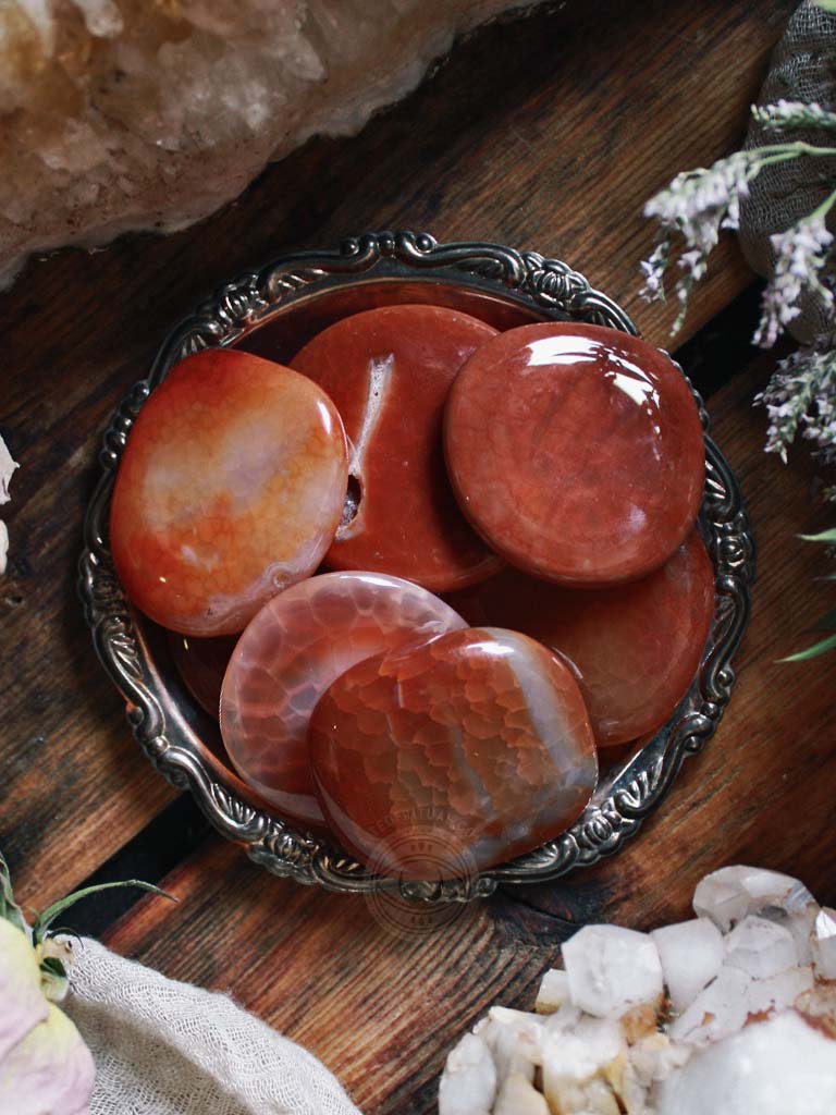 Fire Agate Worry Stones