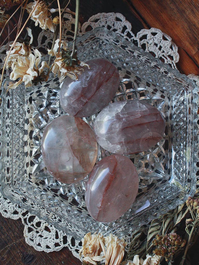 Fire Quartz Palm Stone