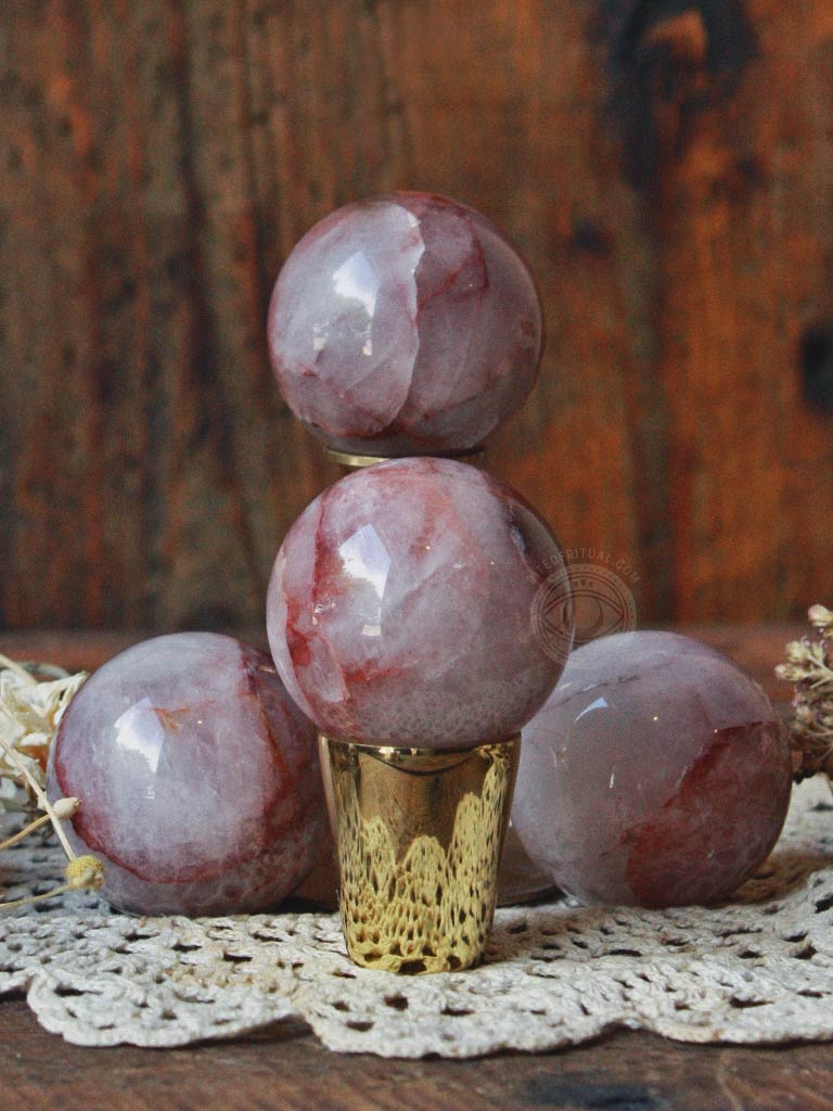 Fire Quartz Spheres
