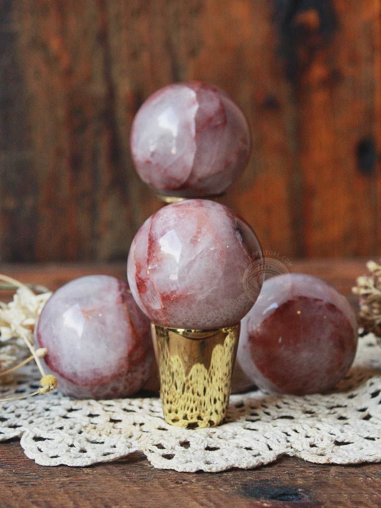 Fire Quartz Spheres