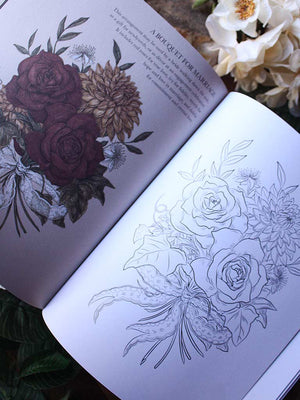 Floriography Colouring Book