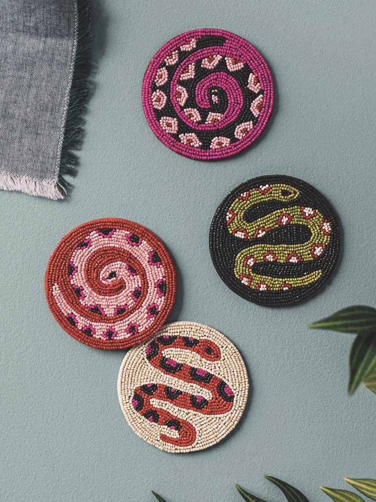 Gardenland Beaded Coaster Set