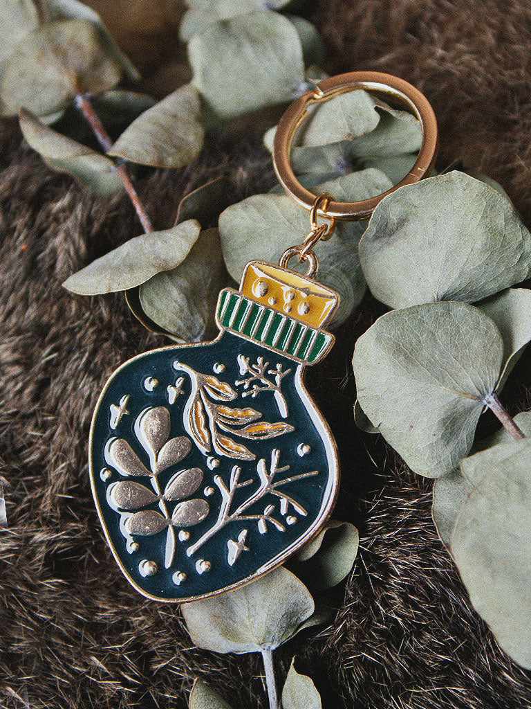 Green Witch Potion Bottle Keychain