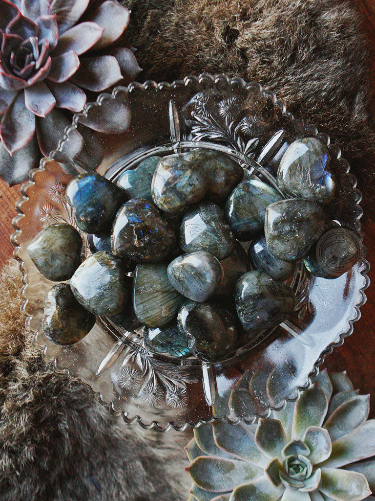 Labradorite Hearts