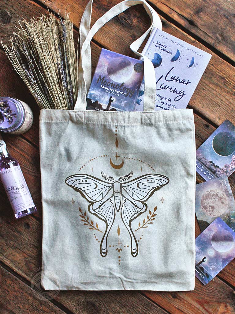Light Luna Moth Tote Bag
