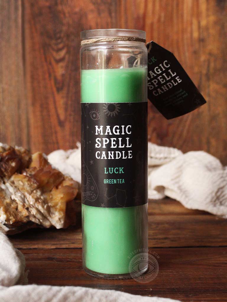 Luck Magic Ritual Spell Candle - Green Tea