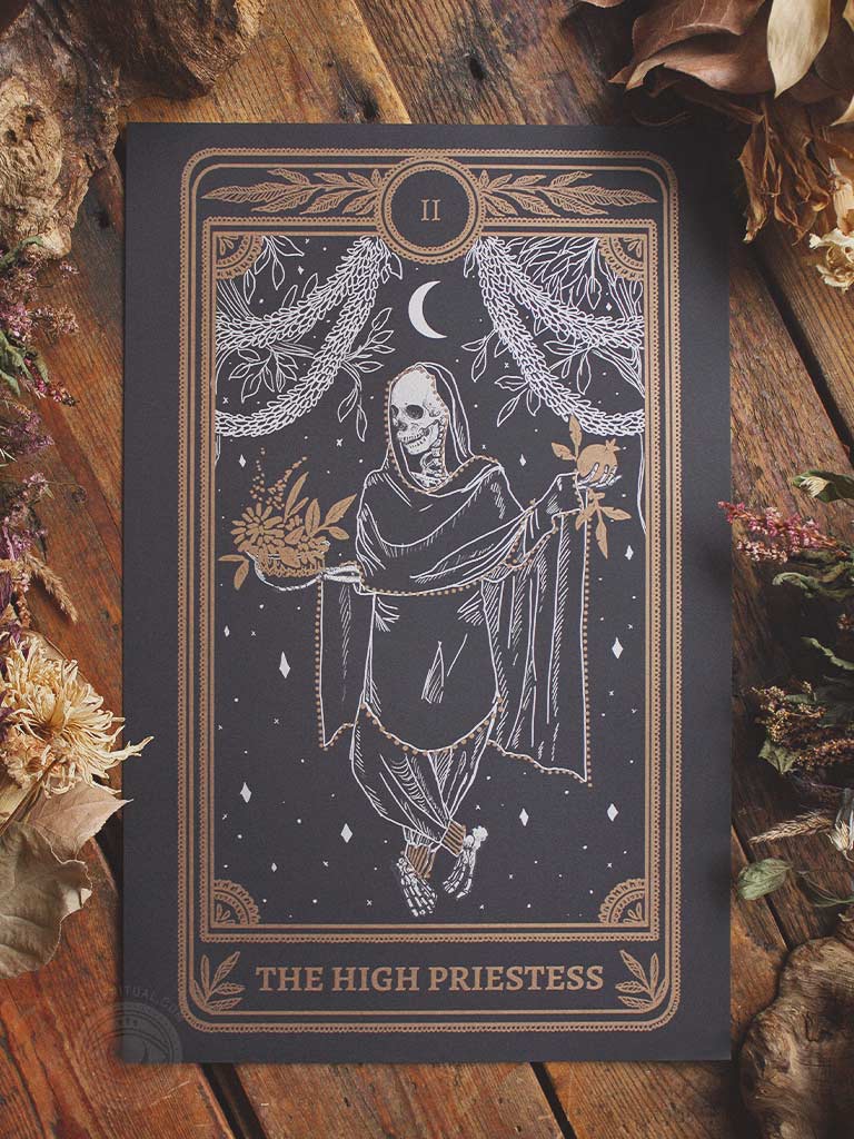 Marigold Tarot Print - The High Priestess