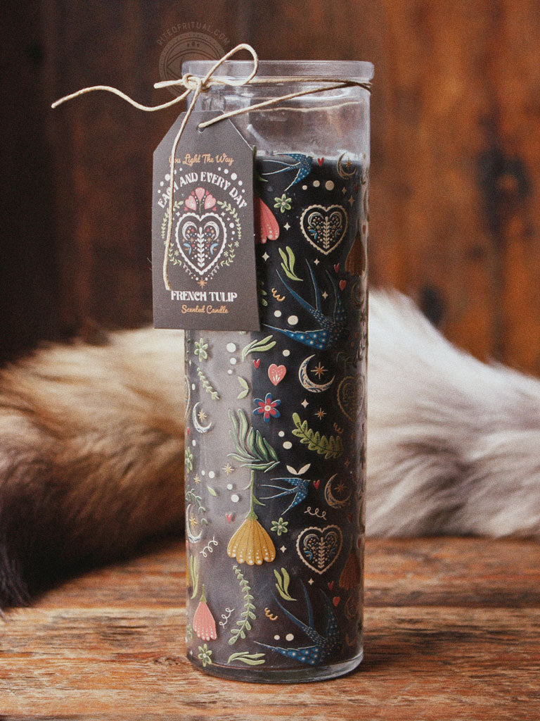 Midnight Bloom French Tulip Ritual Spell Candle