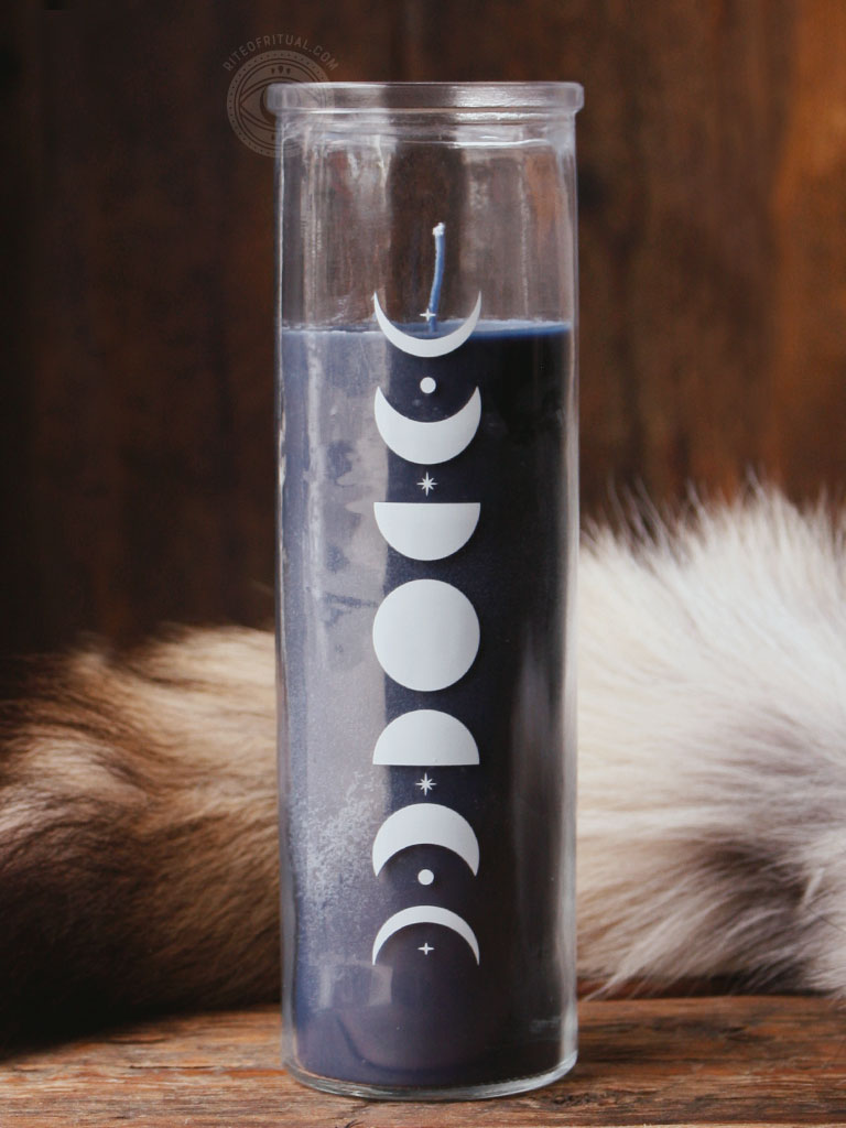 Moon Phase Blueberry & Vanilla Ritual Spell Candle