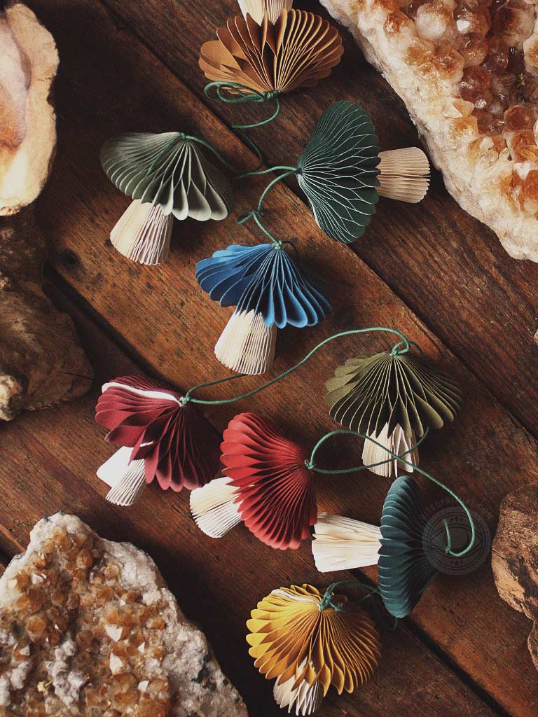 Mushroom Honeycomb Paper Garland