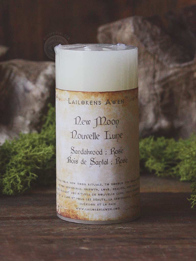 New Moon Pillar Spell Candle