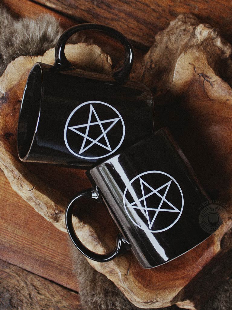 Pentagram Black Mug