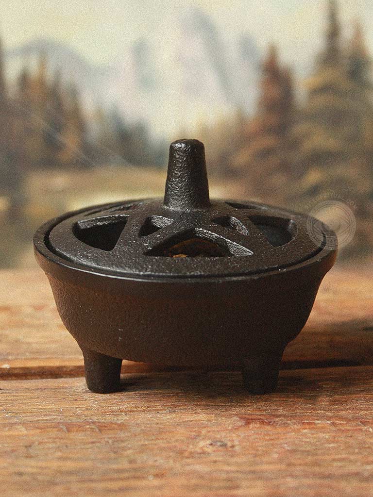 Pentagram Cast Iron Incense Burner