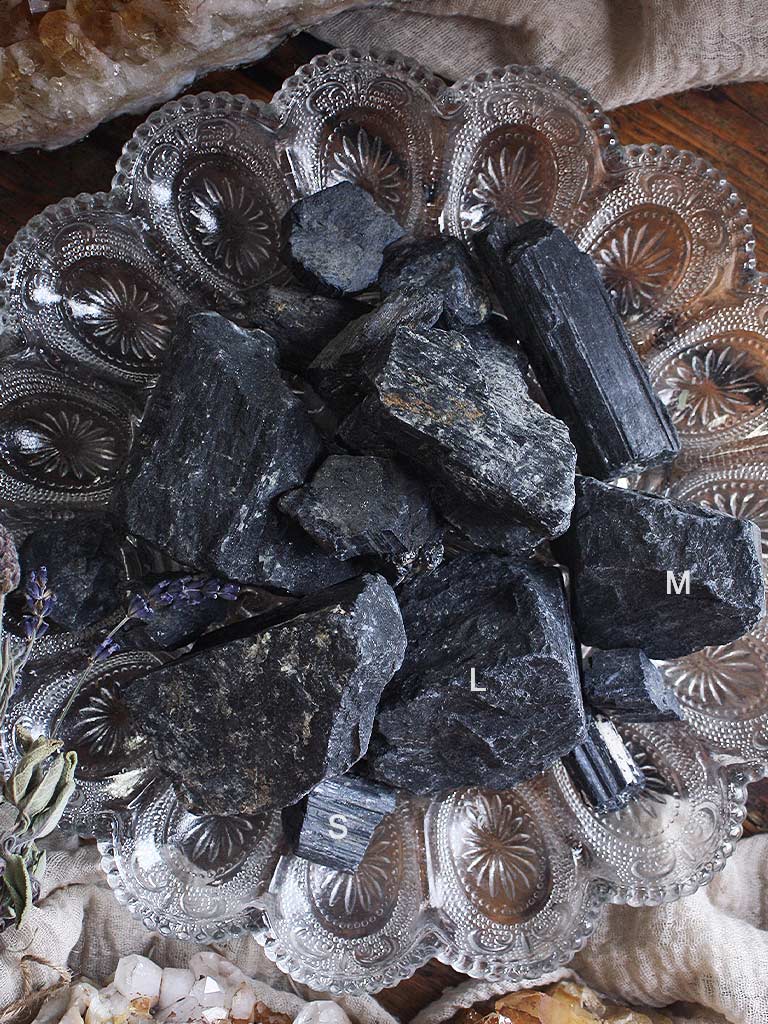 Raw Black Tourmaline Pieces