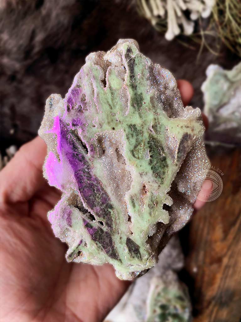 Raw Druzy Aura Quartz Slabs