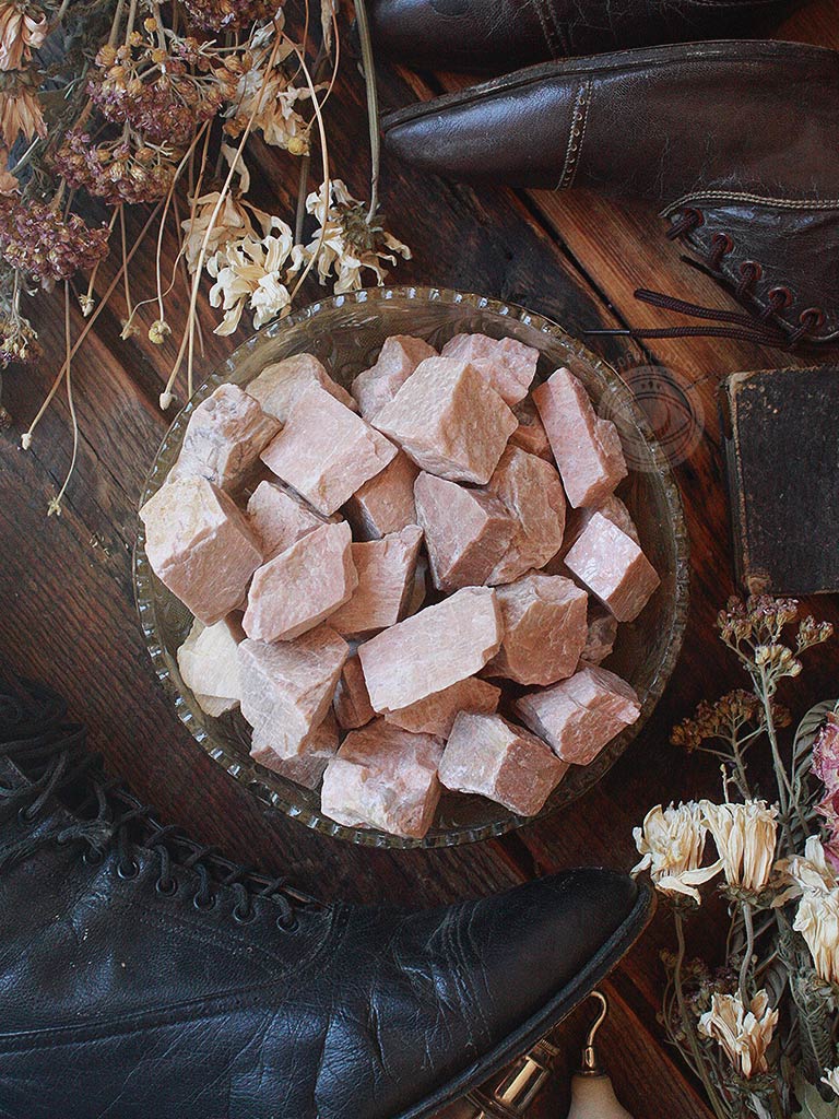 Raw Peach Moonstone Chunks