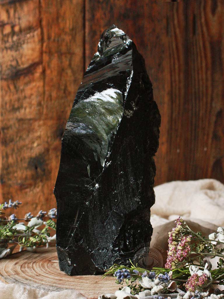 Raw Standing Obsidian - C509