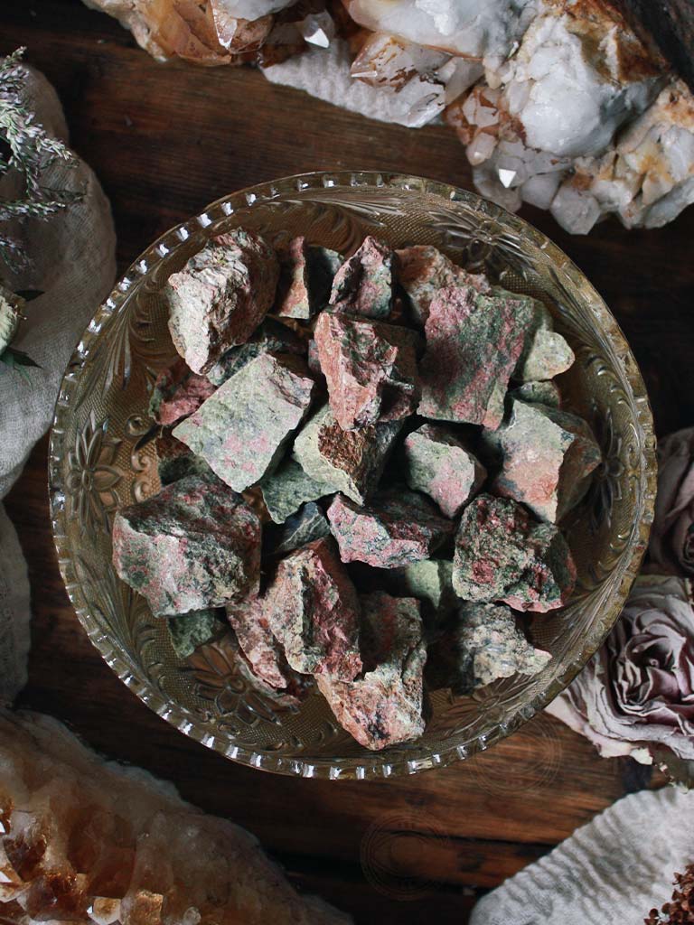 Raw Unakite Pieces