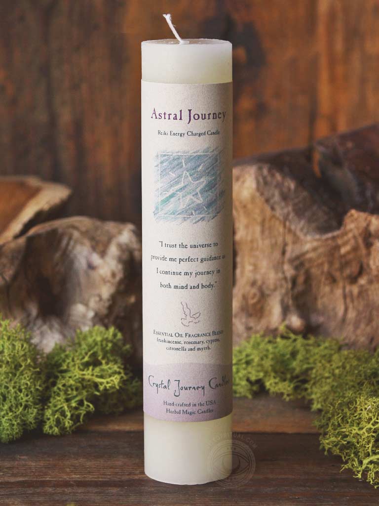 Reiki Energy Charged Astral Journey Pillar Candle