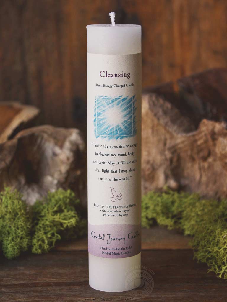 Reiki Energy Charged Cleansing Pillar Candle