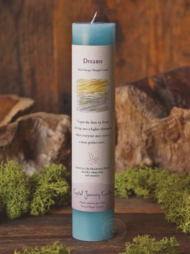 Reiki Energy Charged Dreams Pillar Candle