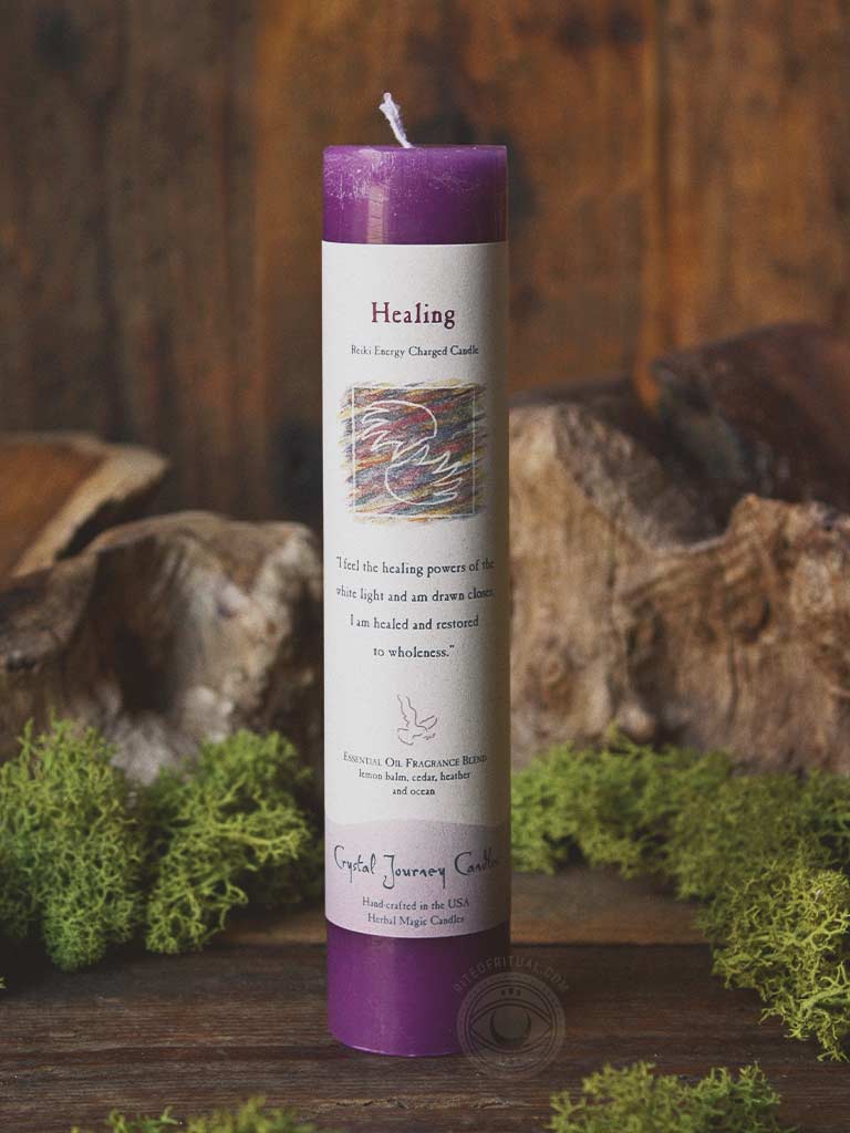 Reiki Energy Charged Healing Pillar Candle