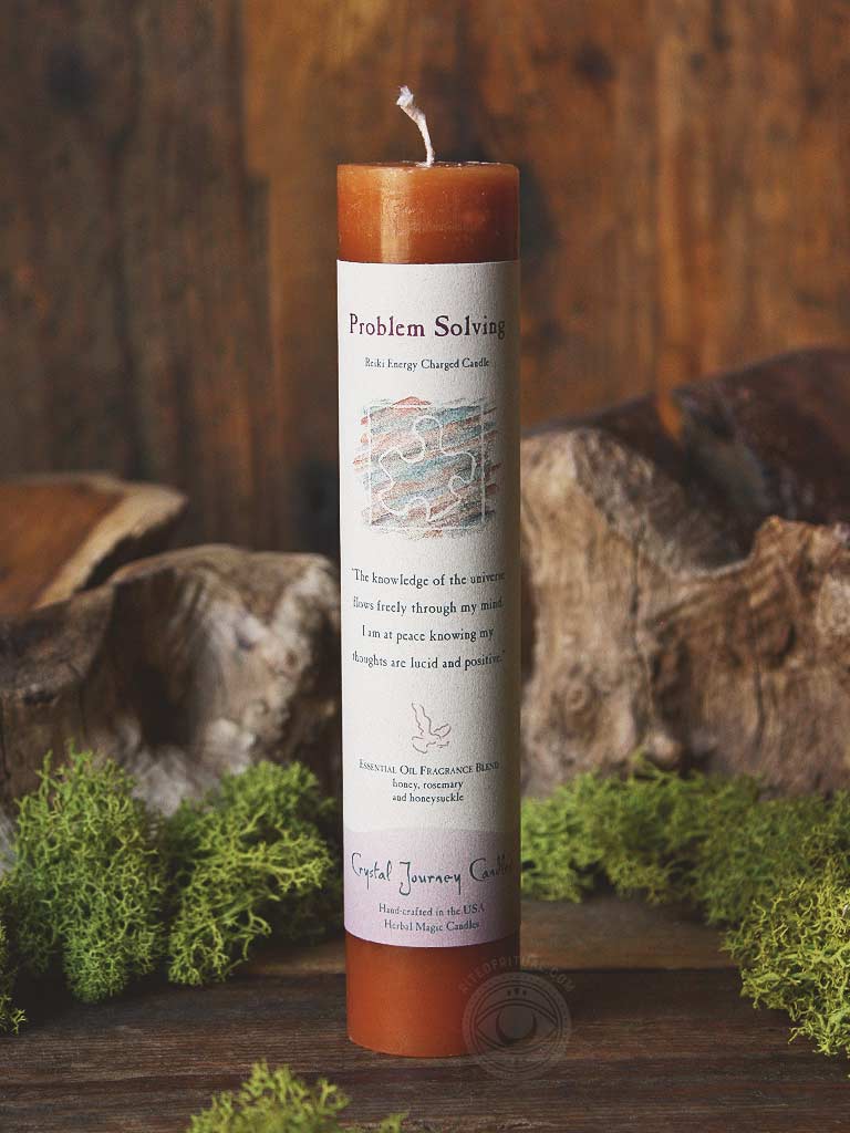 Reiki Energy Charged Problem Solving Pillar Candle