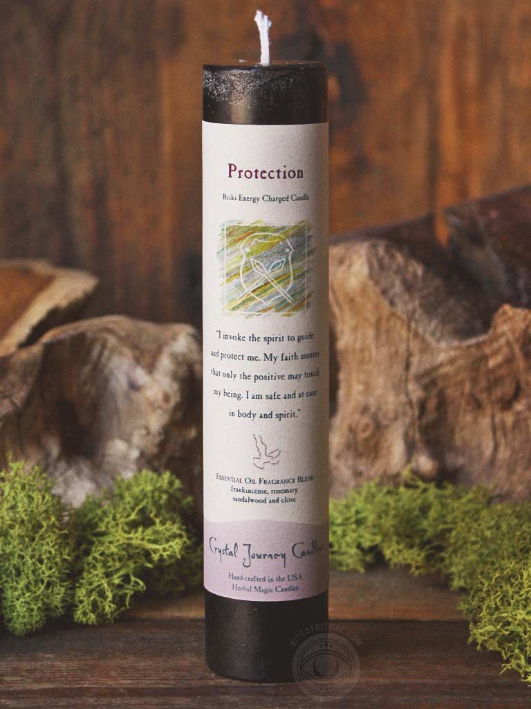 Reiki Energy Charged Protection Pillar Candle