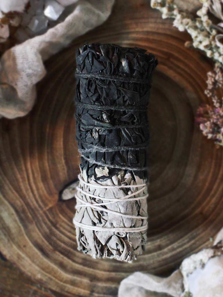 Reversible White Sage with Black Cleansing Bundles