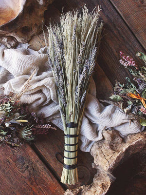 Saturnine Weaving Co. Enchanted Lavender Broom