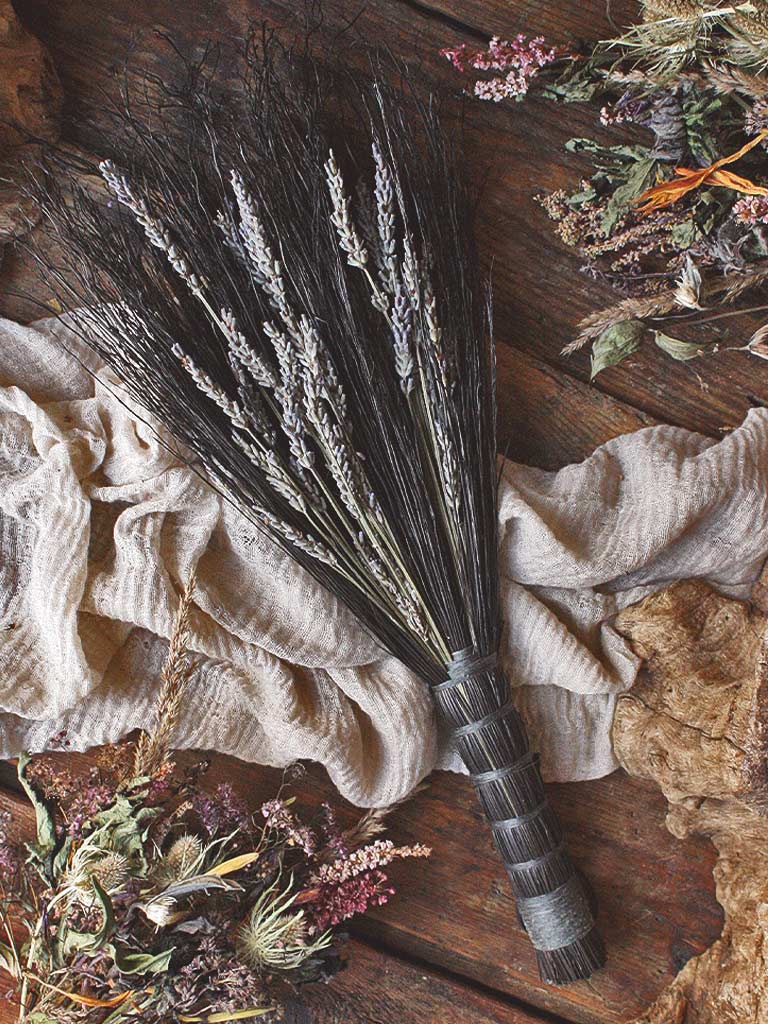 Saturnine Weaving Co. Midnight Lavender Broom