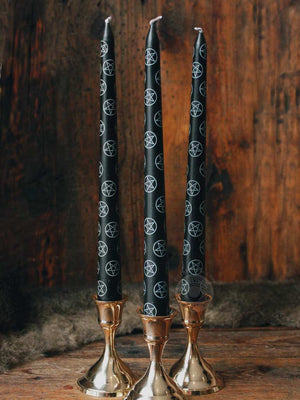 Set of 3 Pentagram Taper Candles