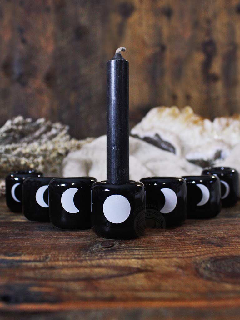 Set of 7 Moon Phase Chime Candle Holders