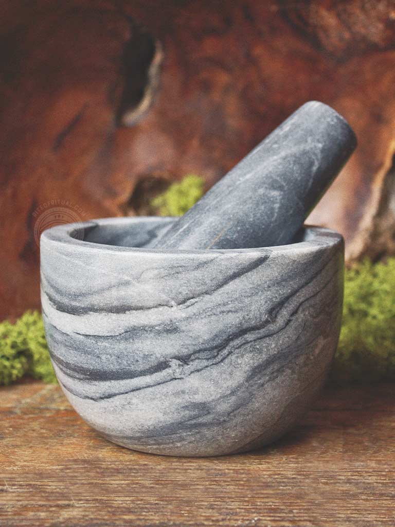 Slate Marble Mortar and Pestle