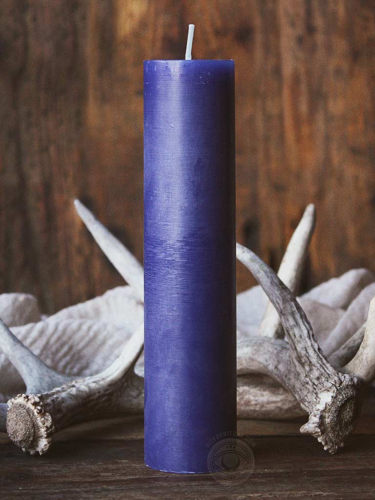 Spell Casting Pillar Candle - Blue