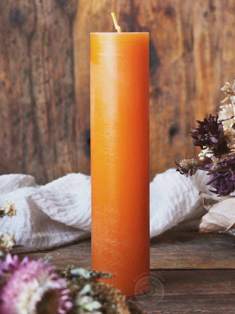 Spell Casting Pillar Candle - Orange