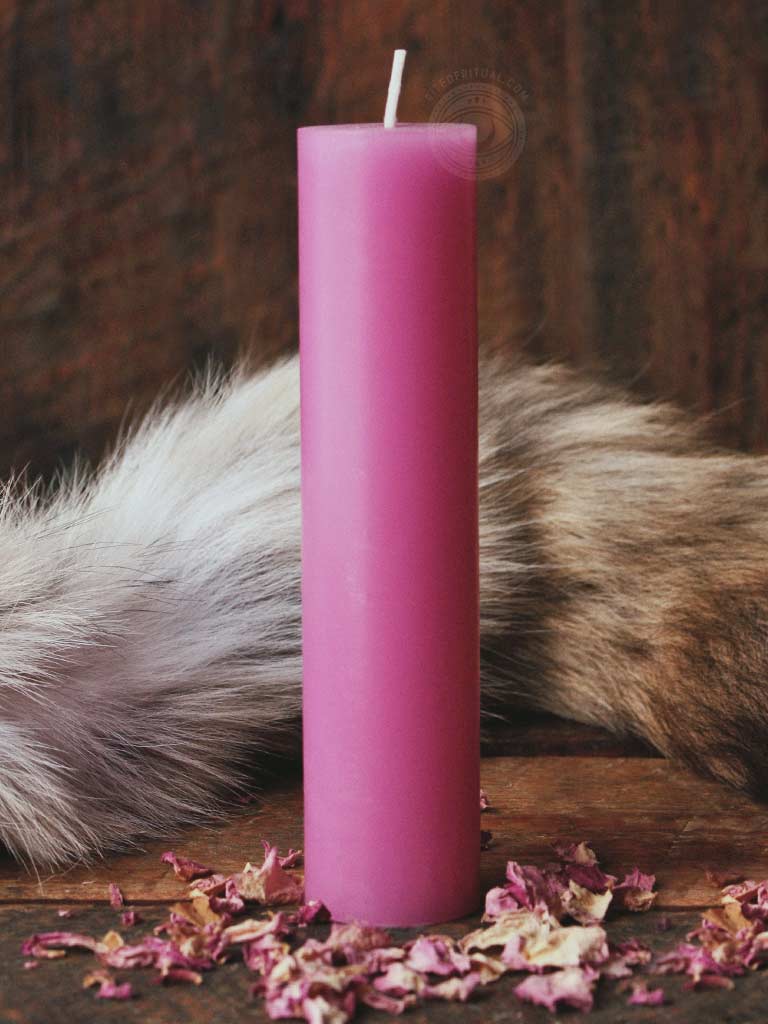 Spell Casting Pillar Candle - Pink