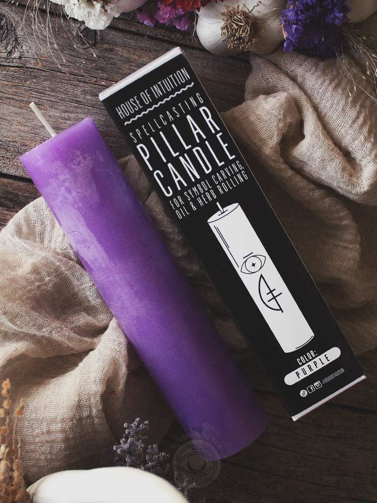 Spell Casting Pillar Candle - Purple