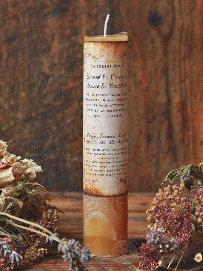 Success & Prosperity Tall Pillar Spell Candle