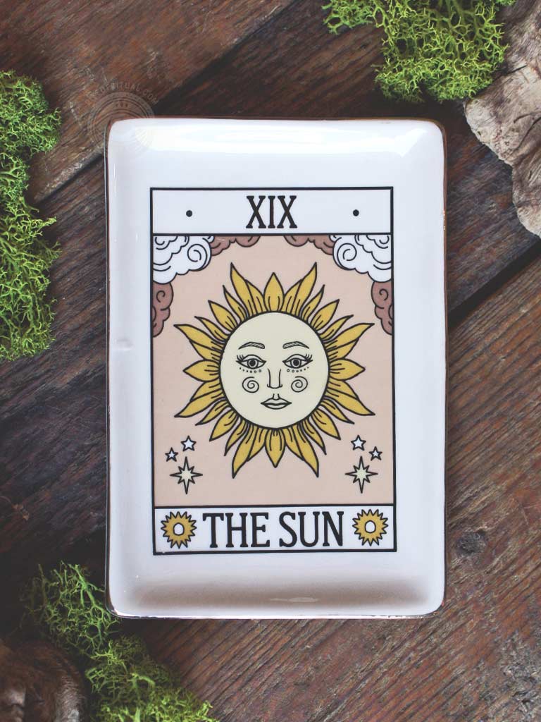 Sun Tarot Card Trinket Dish