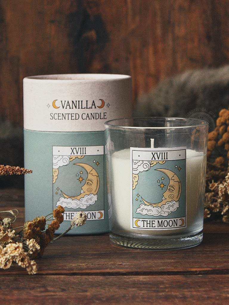 The Moon Tarot Vanilla Candle