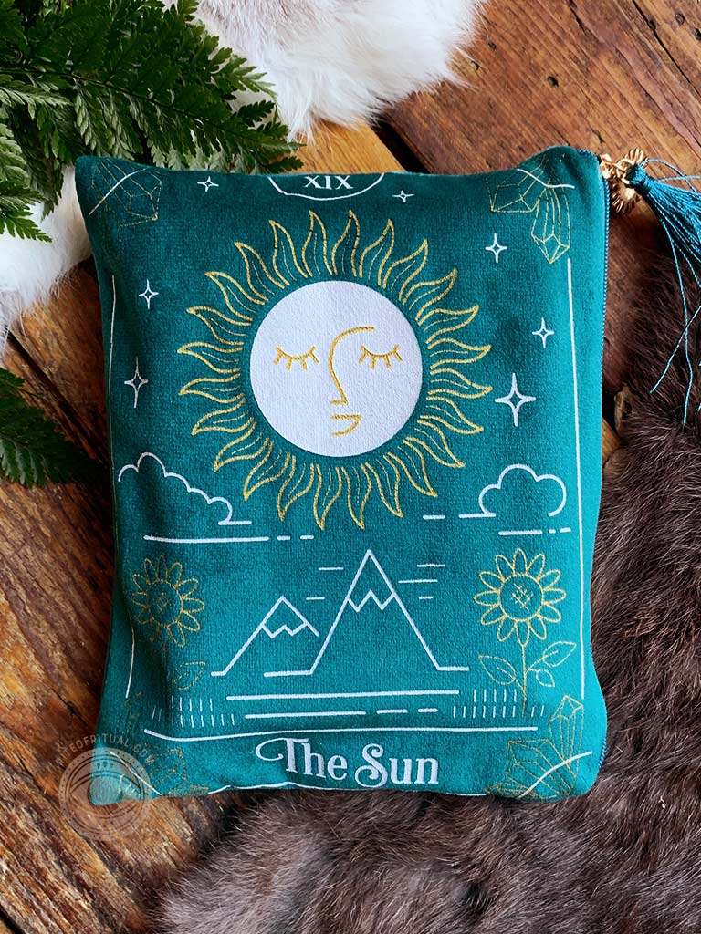 The Sun Tarot Pouch With Zipper