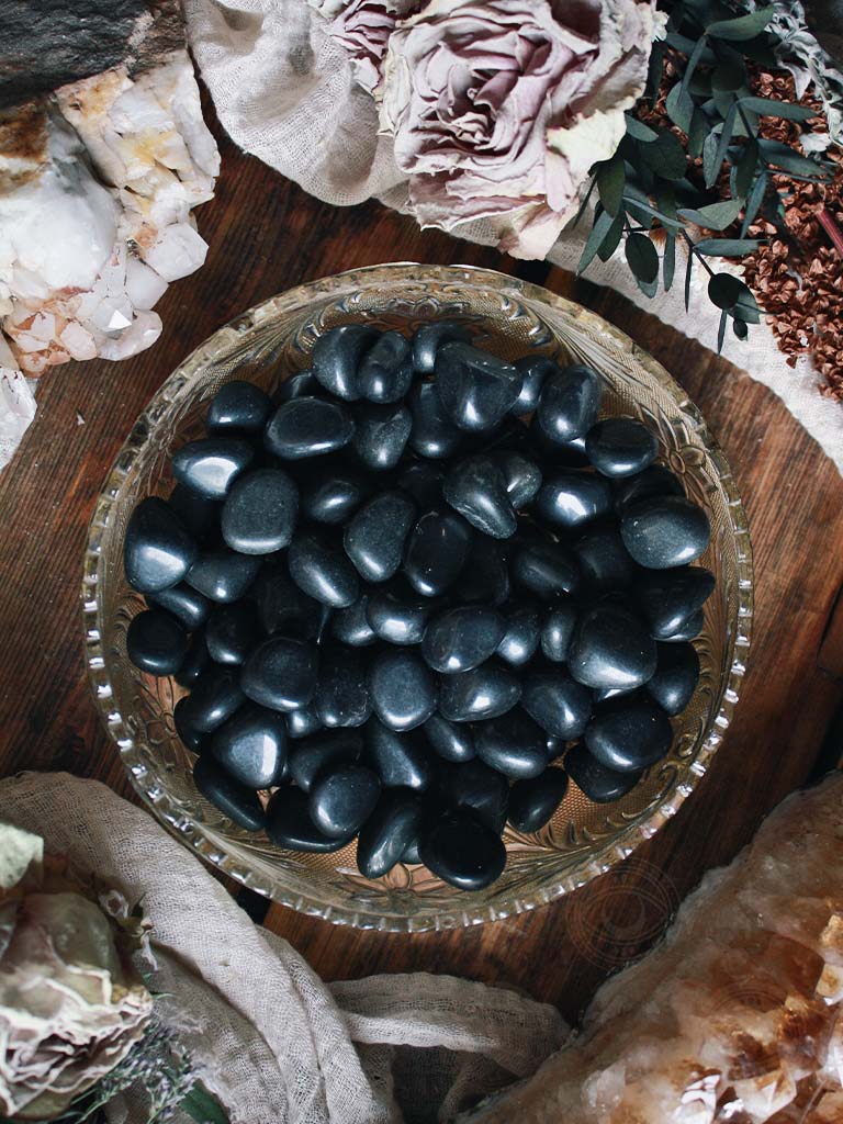 Tumbled Black Jasper