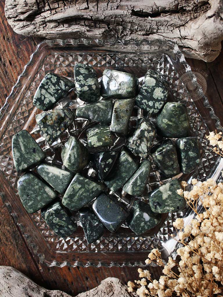 Tumbled Chinese Writing Stone