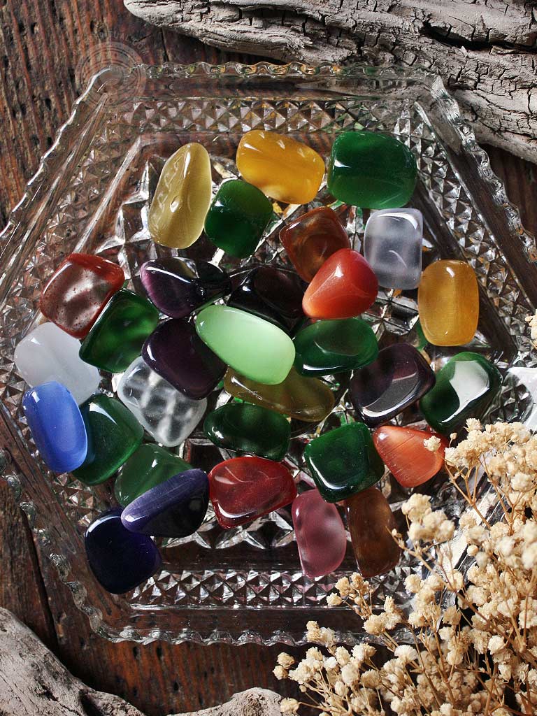 Tumbled Colourful Cat's Eye