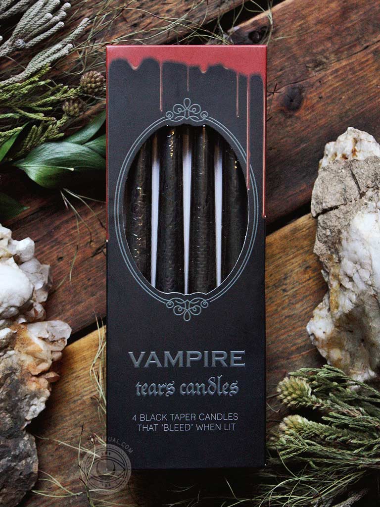 Vampire Tears Unscented Taper Candles - Box of 4