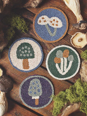Wildgrove Beaded Coaster Set