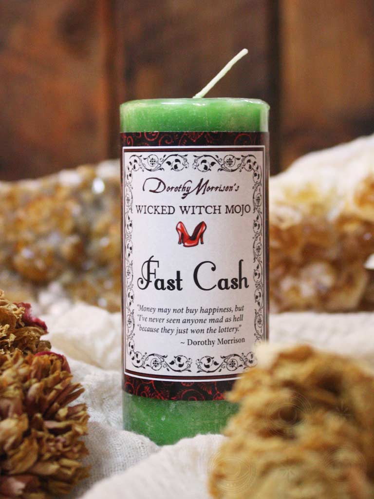 Witch Mojo Fast Cash Pillar Candle
