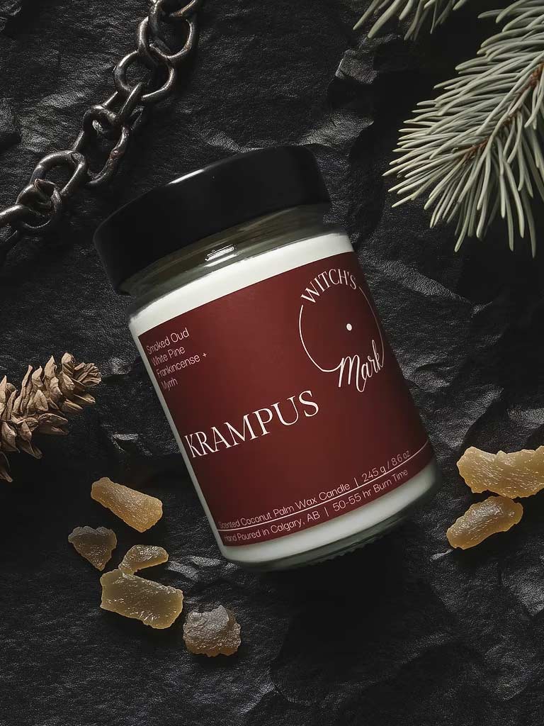 Witch's Mark Krampus Crystal Candle