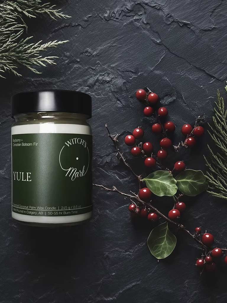 Witch's Mark Yule Crystal Candle